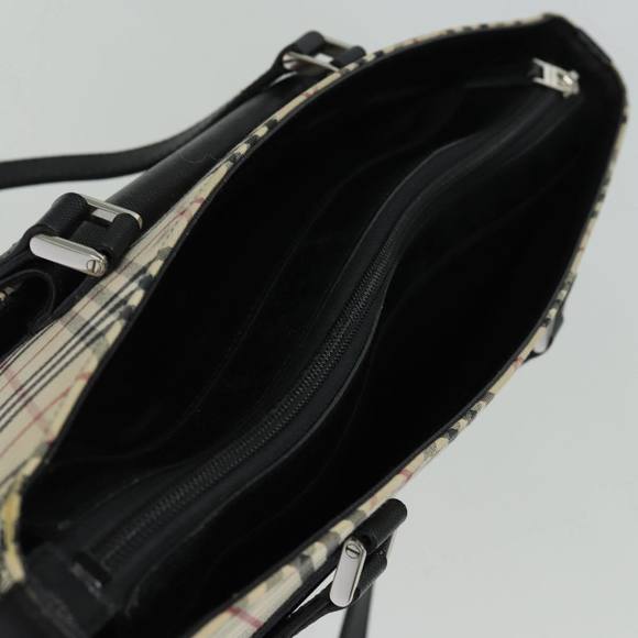 BURBERRY Nova Check Tote Bag Canvas Beige Auth 81323 - Picture 6 of 16